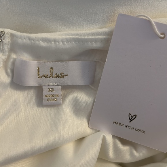 Lulus Going for the Wow White Long Sleeve Cutout Maxi Dress Size XL New with tag - Picture 12 of 12